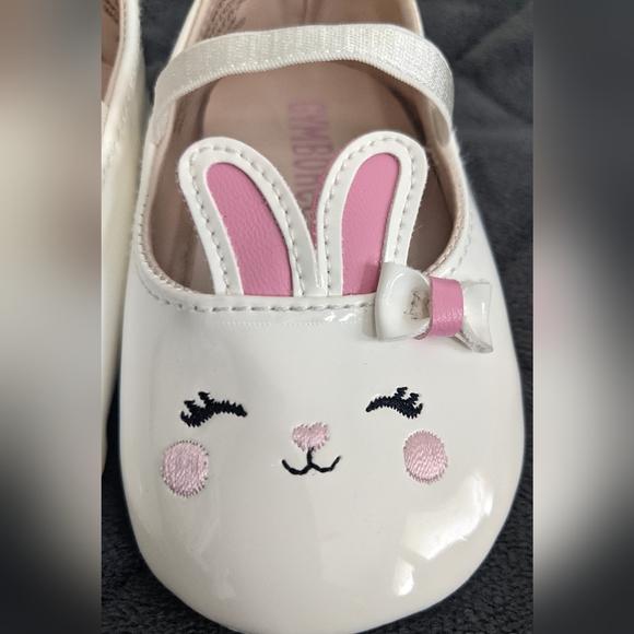 Baby Girl Embroidered Bunny Ballet Flats - Picture 2 of 5